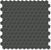 1" Retro Black Matte Hex Mosaic |  Carpet Barn Carpet One Inc.
