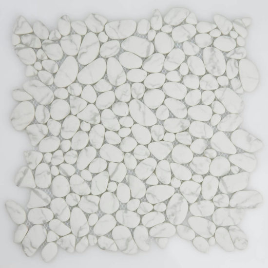12X12 White Pebble Mosaic |  Carpet Barn Carpet One Inc.