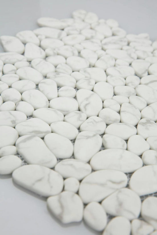 12X12 White Pebble Mosaic |  Carpet Barn Carpet One Inc.