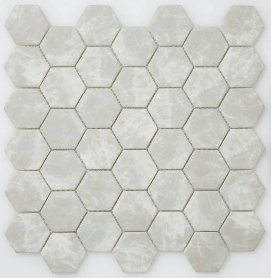 2" Light Grey Hexagon Mosaic |  Carpet Barn Carpet One Inc.