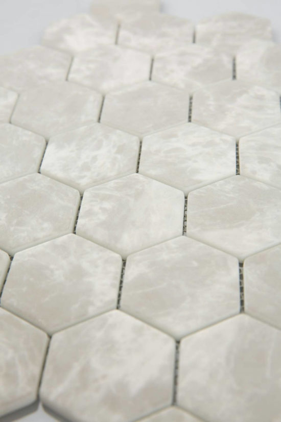 2" Light Grey Hexagon Mosaic |  Carpet Barn Carpet One Inc.