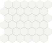 2" White Matte Hex Mosaic |  Carpet Barn Carpet One Inc.