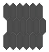 2x5 Retro Black Glossy Picket Mosaic |  Carpet Barn Carpet One Inc.