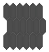 2x5 Retro Black Matte Picket Mosaic |  Carpet Barn Carpet One Inc.