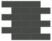 2x6 Retro Black Matte Brick Mosaic |  Carpet Barn Carpet One Inc.