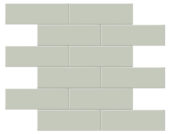 2x6 Soft Sage Glossy Brick Mosaic |  Carpet Barn Carpet One Inc.