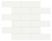 2x6 White Matte Brick Mosaic |  Carpet Barn Carpet One Inc.