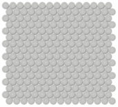 3/4" Loft Grey Glossy Penny Round Mosaic |  Carpet Barn Carpet One Inc.