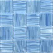 3"X3" Glass Pool Striped Light Blue Mosaic |  Carpet Barn Carpet One Inc.