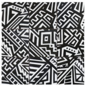 4"X4" Aztec Native Series Black & White Glazed Ceramic Mosaic |  Carpet Barn Carpet One Inc.