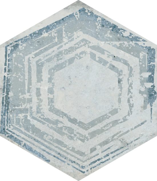 Alma 5.5X6.3 Grey Decor Hexagon |  Carpet Barn Carpet One Inc.