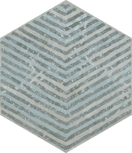 Alma 5.5X6.3 Grey Decor Hexagon |  Carpet Barn Carpet One Inc.