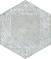 Alma 5.5X6.3 Grey Decor Hexagon |  Carpet Barn Carpet One Inc.