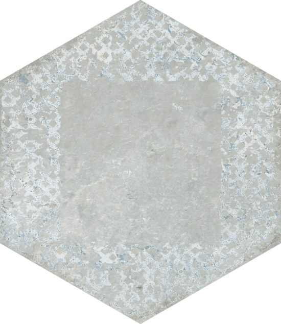 Alma 5.5X6.3 Grey Decor Hexagon |  Carpet Barn Carpet One Inc.