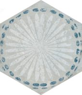 Alma 5.5X6.3 Grey Decor Hexagon |  Carpet Barn Carpet One Inc.