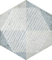 Alma 5.5X6.3 Grey Decor Hexagon |  Carpet Barn Carpet One Inc.