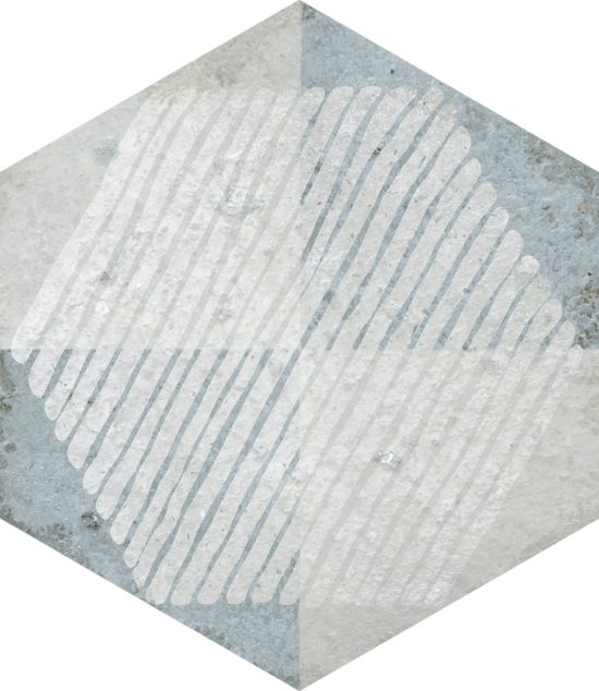 Alma 5.5X6.3 Grey Decor Hexagon |  Carpet Barn Carpet One Inc.