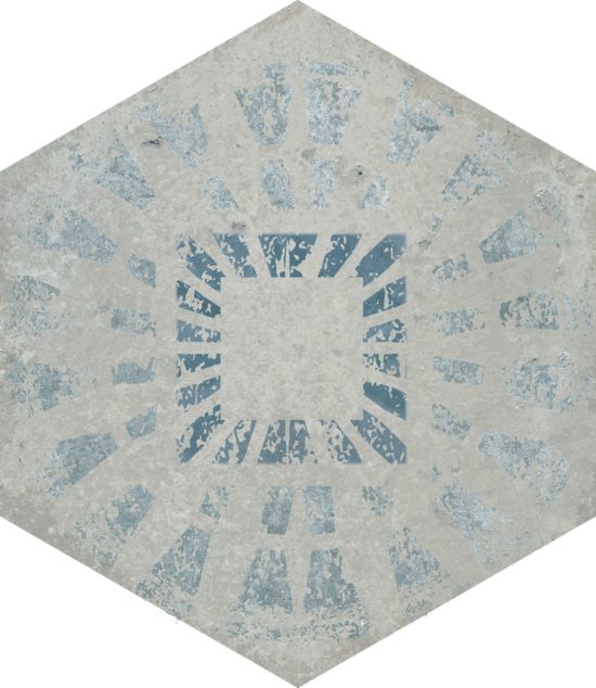 Alma 5.5X6.3 Grey Decor Hexagon |  Carpet Barn Carpet One Inc.