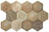 Alma 5.5X6.3 Sand Decor Hexagon |  Carpet Barn Carpet One Inc.