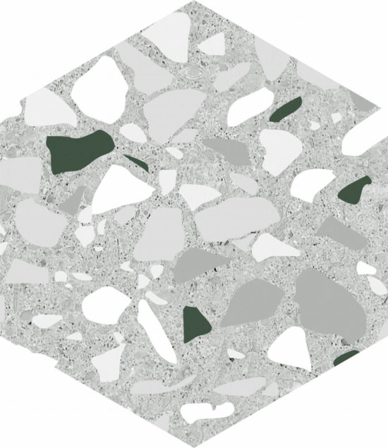 Altea 5.5X6.3” Grey Hexagon |  Carpet Barn Carpet One Inc.