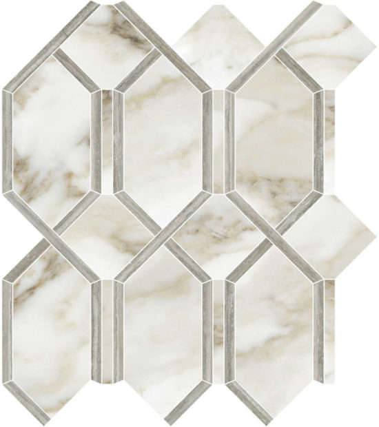 Amalfi Calacatta Polished Modella Mosaic |  Carpet Barn Carpet One Inc.