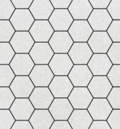 Ashland 3" Hexagon White Mosaic |  Carpet Barn Carpet One Inc.