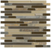 Beige Brown Slate Glass Baguette Mosaic |  Carpet Barn Carpet One Inc.