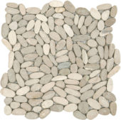 Beige Sliced Matte Pebble Interlocking Mosaic |  Carpet Barn Carpet One Inc.