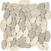 Beige Xl Sliced Matte Pebble Interlocking Mosaic |  Carpet Barn Carpet One Inc.