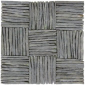 Black Slate Multiple Square Interlocking Mosaic |  Carpet Barn Carpet One Inc.