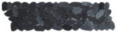 Black Sliced Matte Pebble Interlocking Border |  Carpet Barn Carpet One Inc.