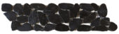 Black Sliced Polished Pebble Interlocking Border |  Carpet Barn Carpet One Inc.