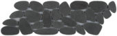Black Sliced Reconstituted Pebble Interlocking Mosaic |  Carpet Barn Carpet One Inc.