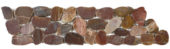 Brown Sliced Polished Pebble Interlocking Border |  Carpet Barn Carpet One Inc.