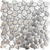 Brushed Silver Inox Metal Interlocking Mosaic |  Carpet Barn Carpet One Inc.