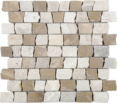 Cappuccino Onyx Cream Cubic Brick Marble Interlocking Mosaic |  Carpet Barn Carpet One Inc.