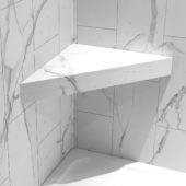 Carrara Marble Shower Bench 26x18.63x3 |  Carpet Barn Carpet One Inc.