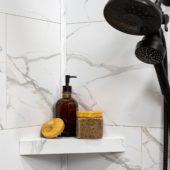 Carrara Marble Shower Shelf 14.56x7.12x2 |  Carpet Barn Carpet One Inc.