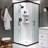 Carrara Marble Shower Wall Kit 36x36x78 |  Carpet Barn Carpet One Inc.