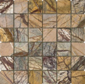 Forest Brown Polished Marble Mosaic 2"x2" |  Carpet Barn Carpet One Inc.