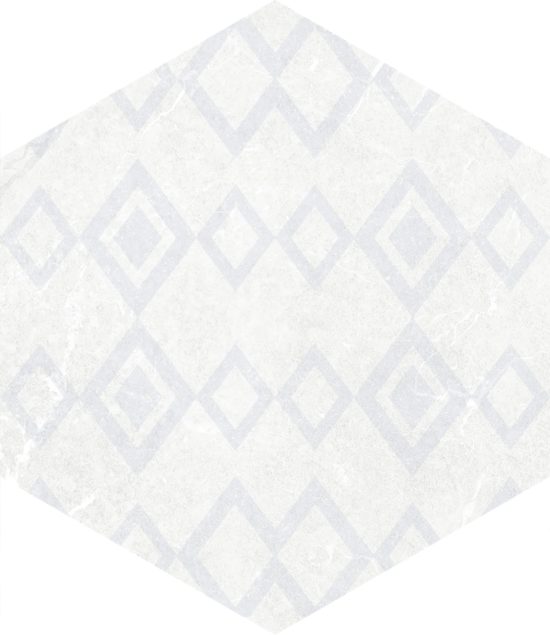 Form 5.5X6.3” White Decor Hexagon |  Carpet Barn Carpet One Inc.