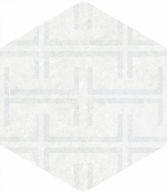Form 5.5X6.3” White Decor Hexagon |  Carpet Barn Carpet One Inc.