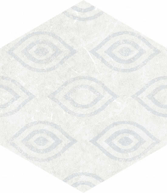 Form 5.5X6.3” White Decor Hexagon |  Carpet Barn Carpet One Inc.
