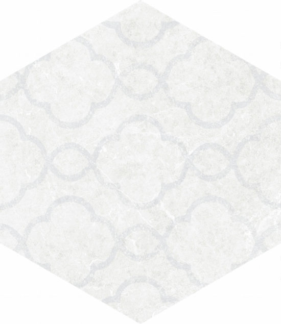 Form 5.5X6.3” White Decor Hexagon |  Carpet Barn Carpet One Inc.