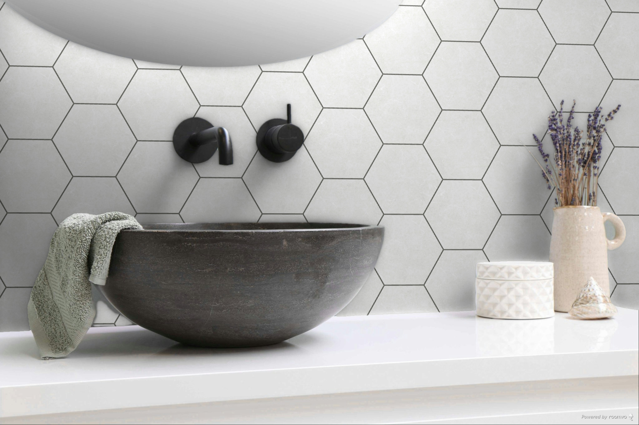 Form 5.5X6.3” White Hexagon |  Carpet Barn Carpet One Inc.