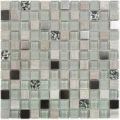 Grey Mix Marble Glass Metal 7/8"X7/8" Mosaic |  Carpet Barn Carpet One Inc.