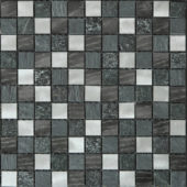 Grey/Black Stone Aluminum Mix Mosaic |  Carpet Barn Carpet One Inc.