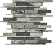 Grey/Green/Beige Mix Stone Baguette Interlocking Mosaic |  Carpet Barn Carpet One Inc.