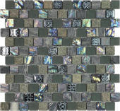 Grey/Green/Beige Mix Stone Glass 1"X1" Mosaic |  Carpet Barn Carpet One Inc.