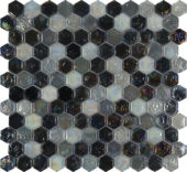 Hexagon Mix Grey Glass Interlocking Mosaic |  Carpet Barn Carpet One Inc.
